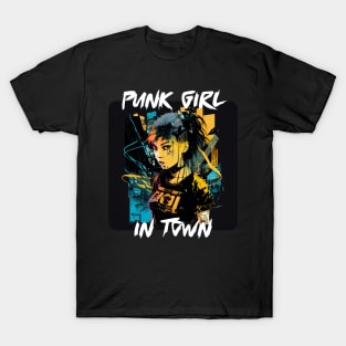 Graffiti Style - Punk Girl In Town 7 T-Shirt